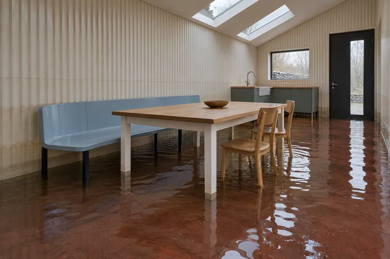 Water Extraction in Canyon Lake — standing water across a residential room